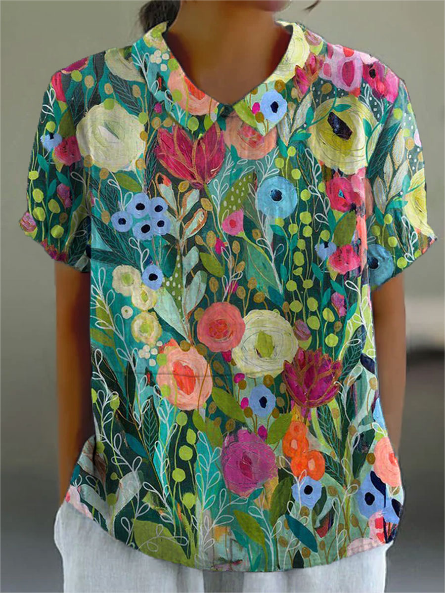 Daisy | Watercolour Floral Shirt