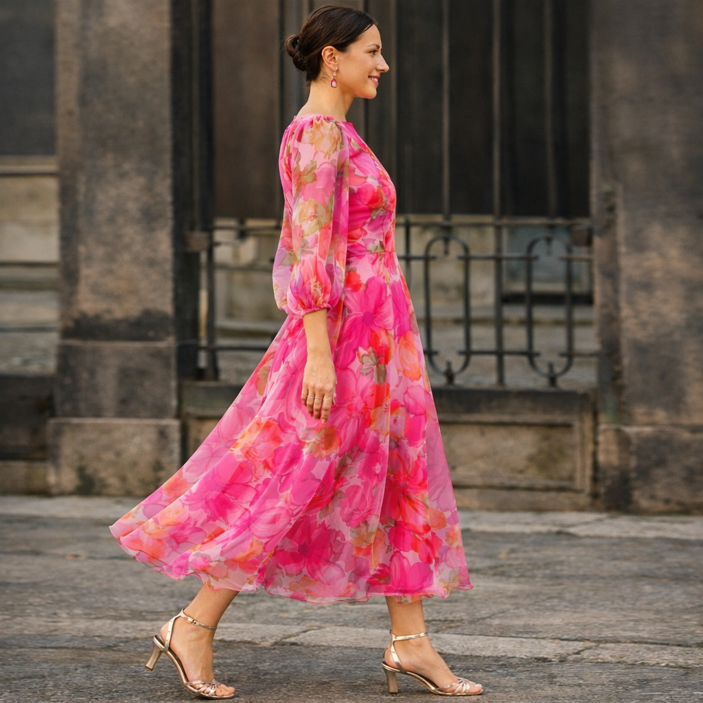 Floral Print Midi Dress