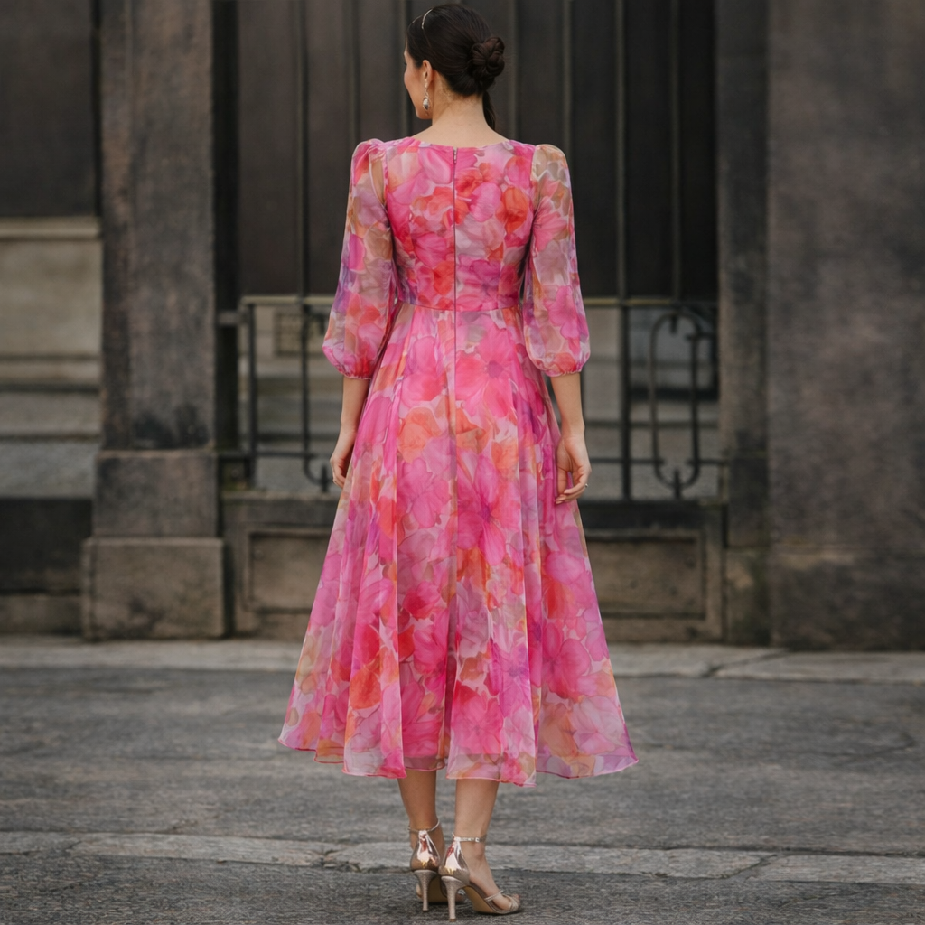 Floral Print Midi Dress