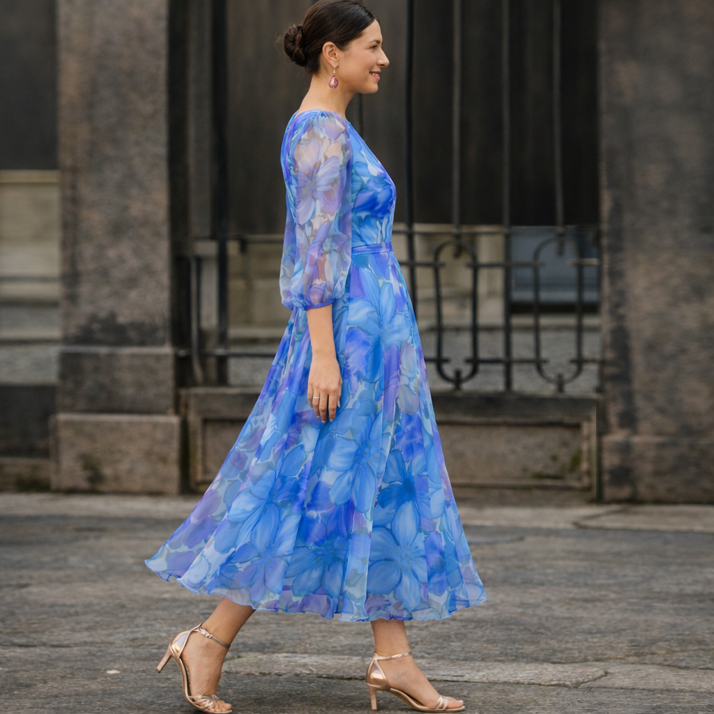 Floral Print Midi Dress