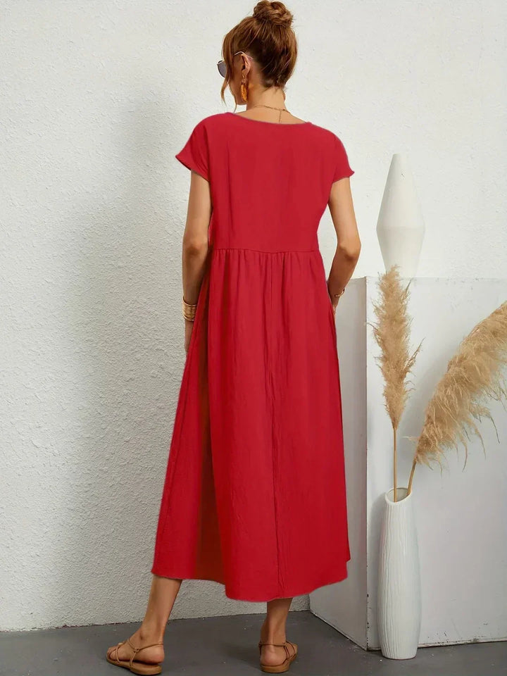 Gabrielle™ — Flowing Midi Dress with Timeless Elegance