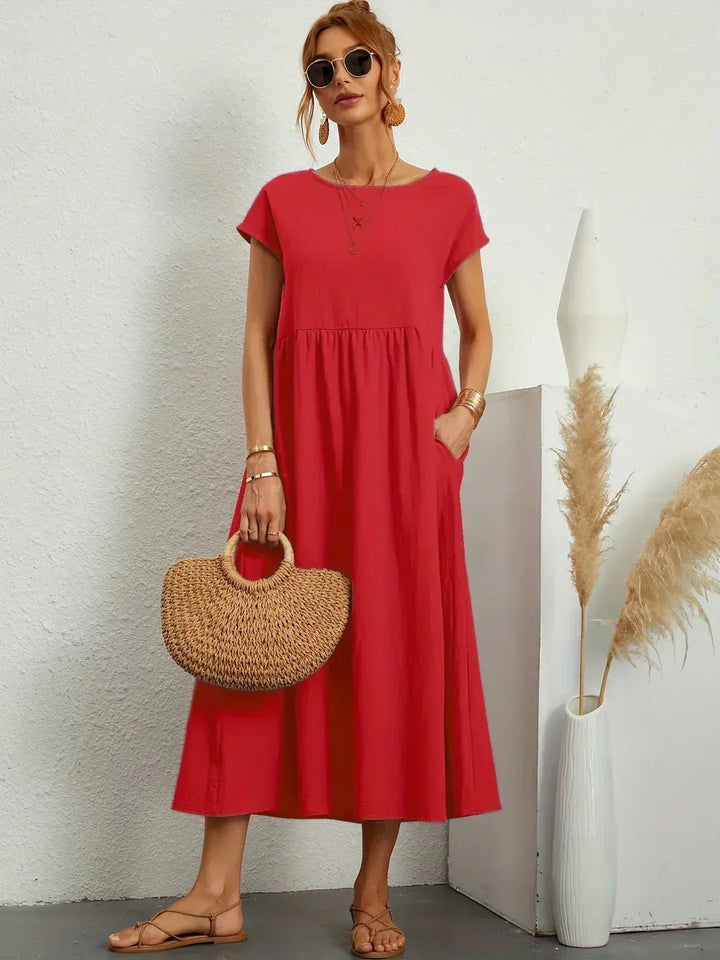 Gabrielle™ — Flowing Midi Dress with Timeless Elegance