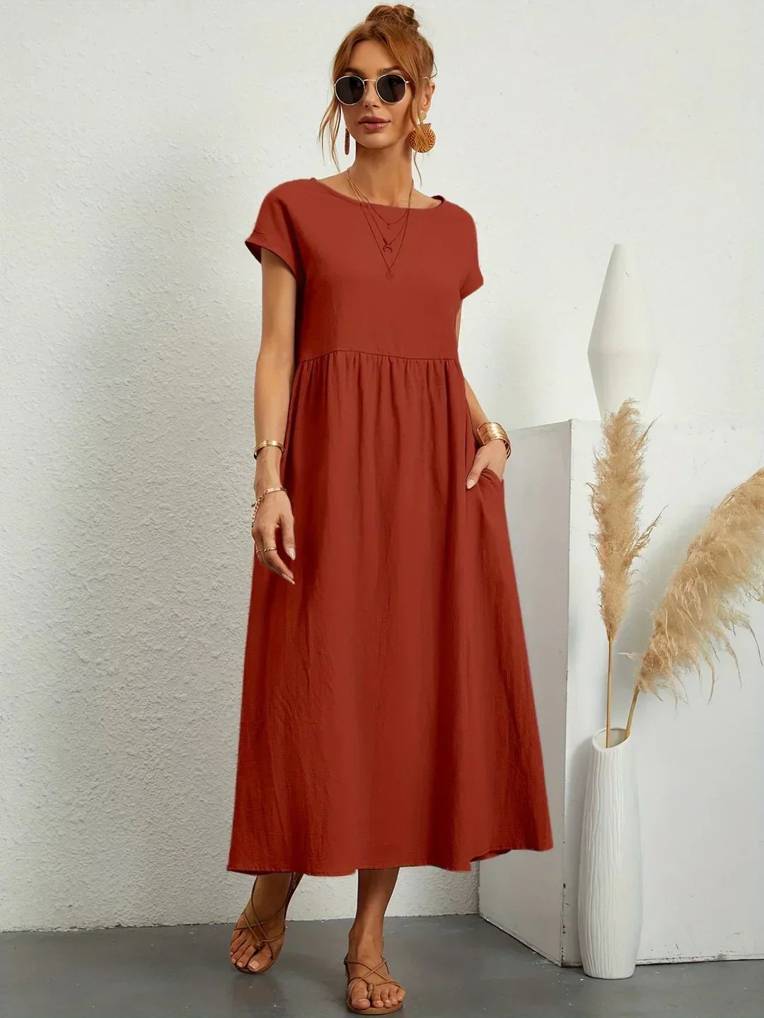 Gabrielle™ — Timeless Elegance Midi Dress