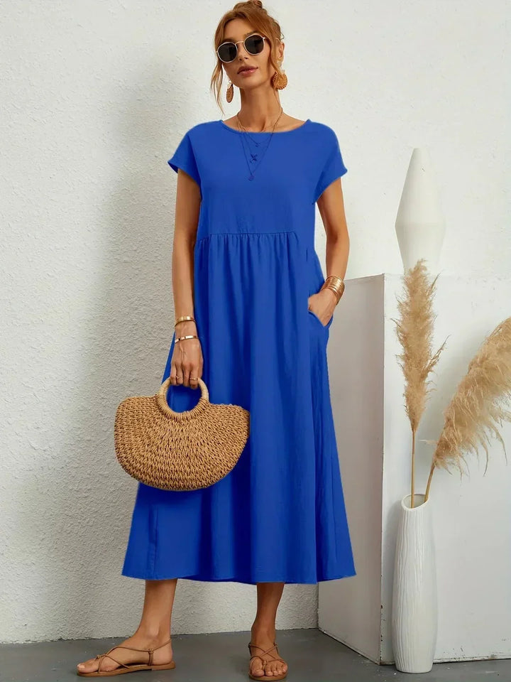 Gabrielle™ — Flowing Midi Dress with Timeless Elegance