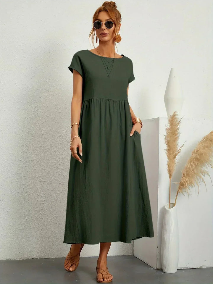 Gabrielle™ — Flowing Midi Dress with Timeless Elegance