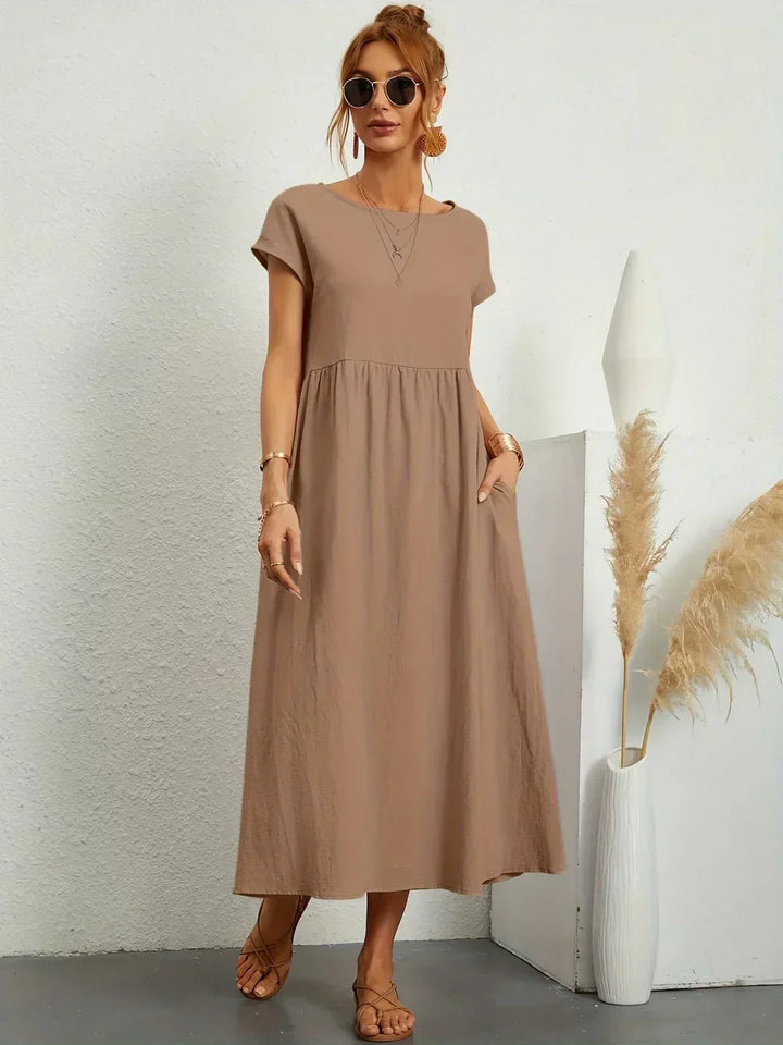 Gabrielle™ — Flowing Midi Dress with Timeless Elegance