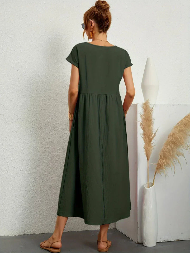 Gabrielle™ — Flowing Midi Dress with Timeless Elegance