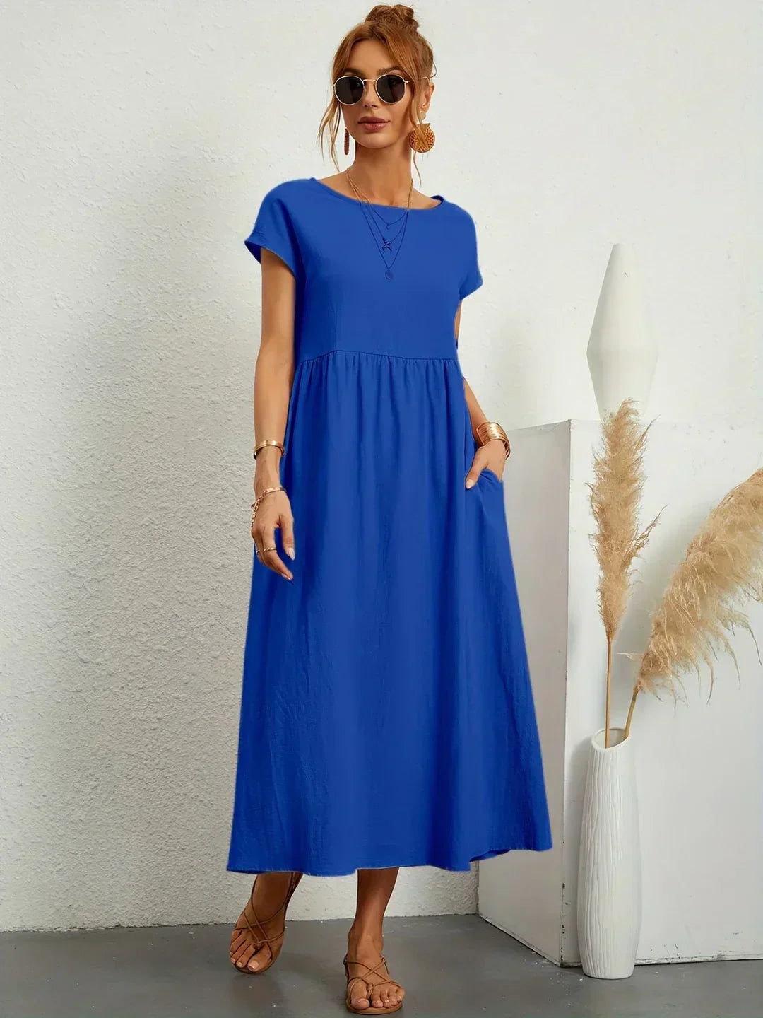 Gabrielle™ — Flowing Midi Dress with Timeless Elegance