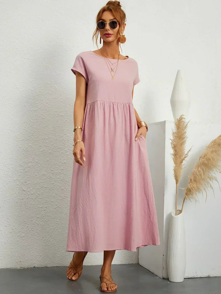 Gabrielle™ — Flowing Midi Dress with Timeless Elegance