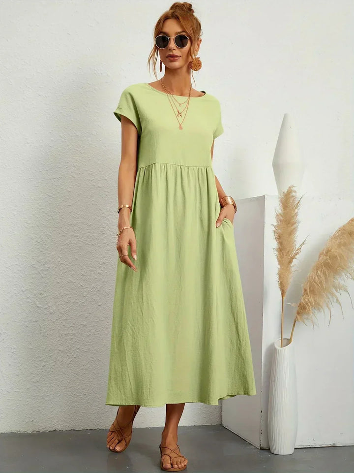 Gabrielle™ — Flowing Midi Dress with Timeless Elegance