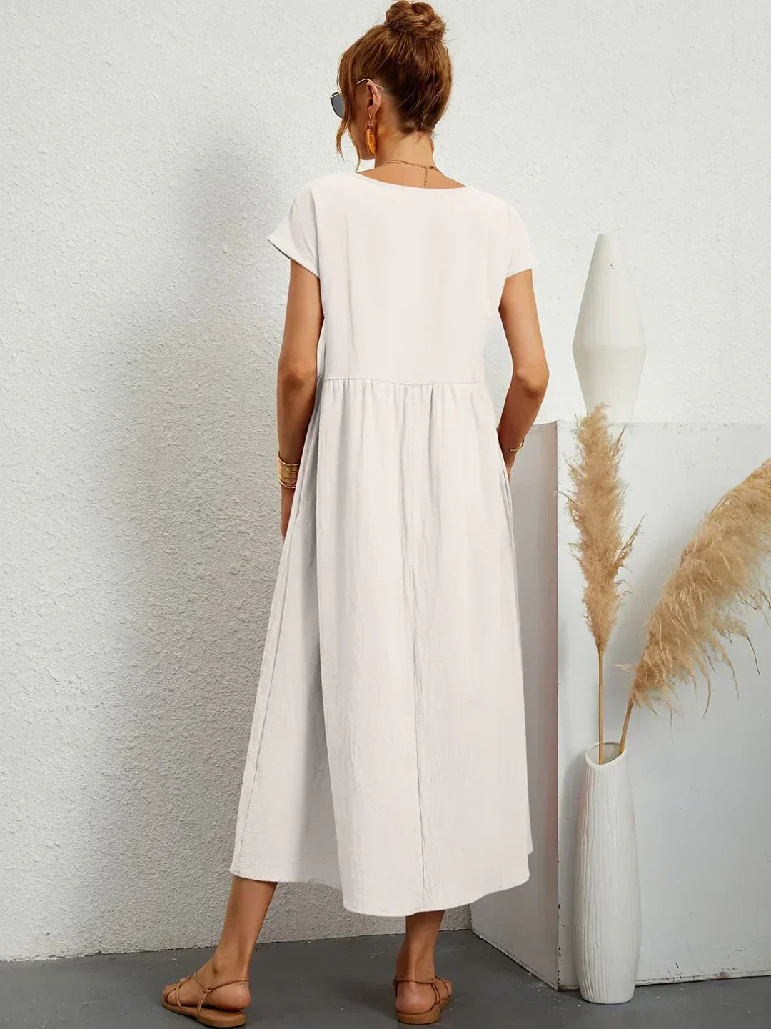 Gabrielle™ — Flowing Midi Dress with Timeless Elegance