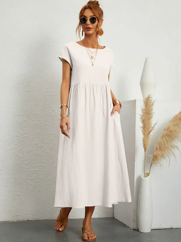 Gabrielle™ — Flowing Midi Dress with Timeless Elegance