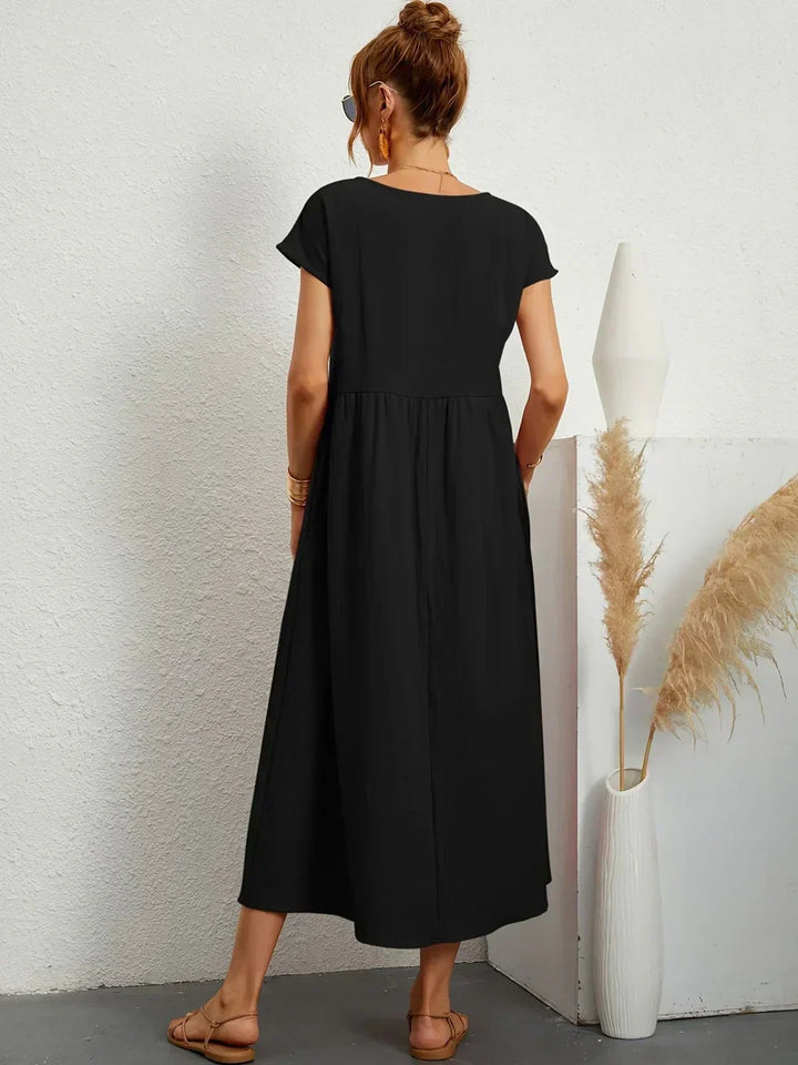 Gabrielle™ — Flowing Midi Dress with Timeless Elegance