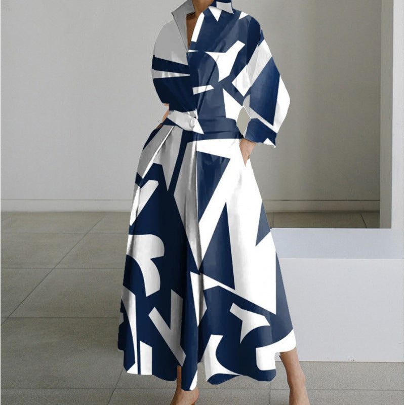 SOFER™ - Elegant Front Wrap Collared Maxi Dress
