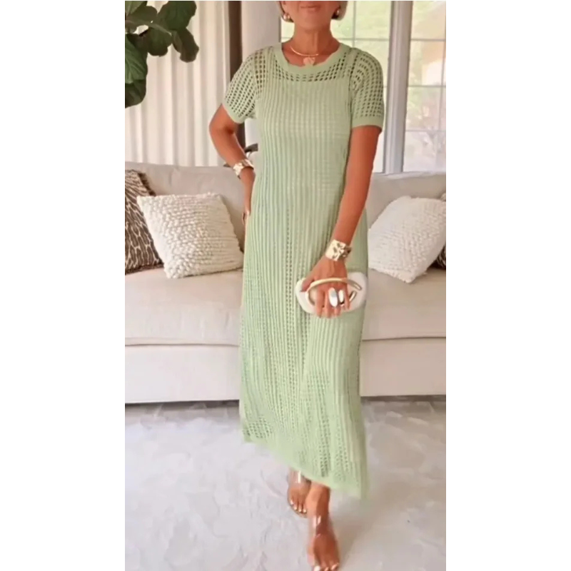 Elowira Layered Cut-Out Maxi Dress Set