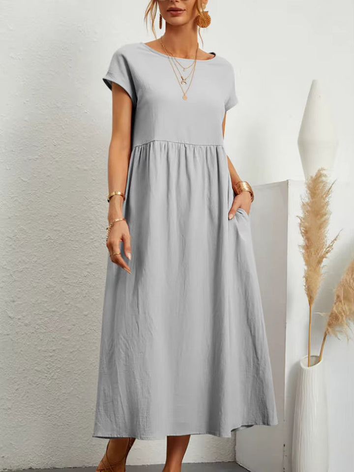 Gabrielle™ — Flowing Midi Dress with Timeless Elegance