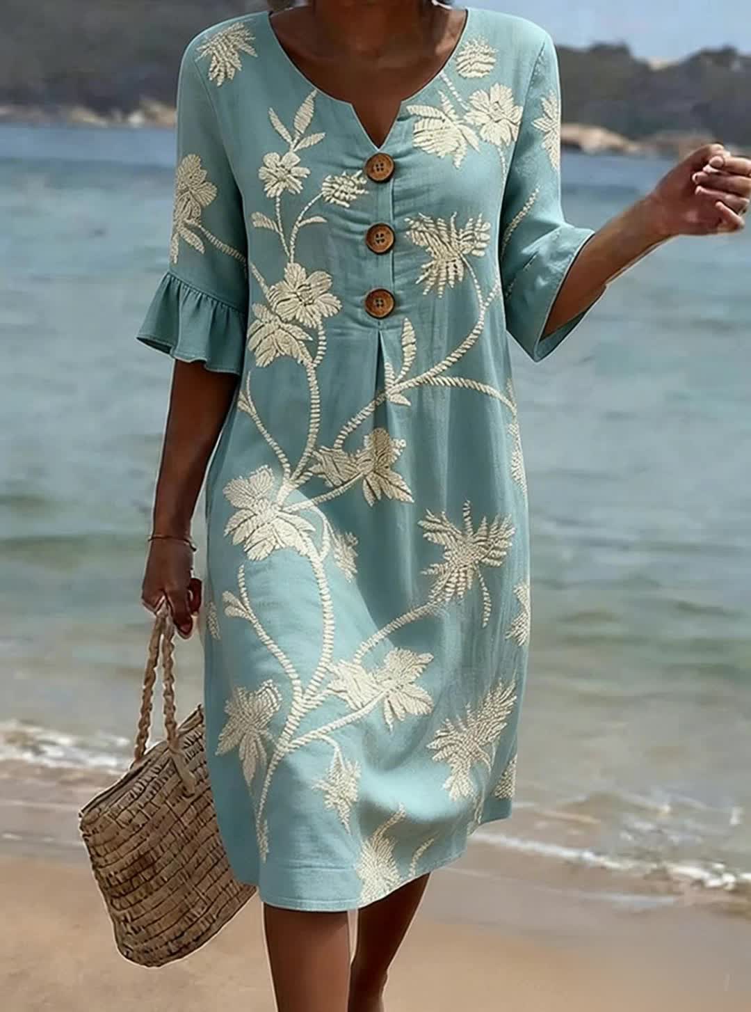 Casual Women's Floral Print Dress