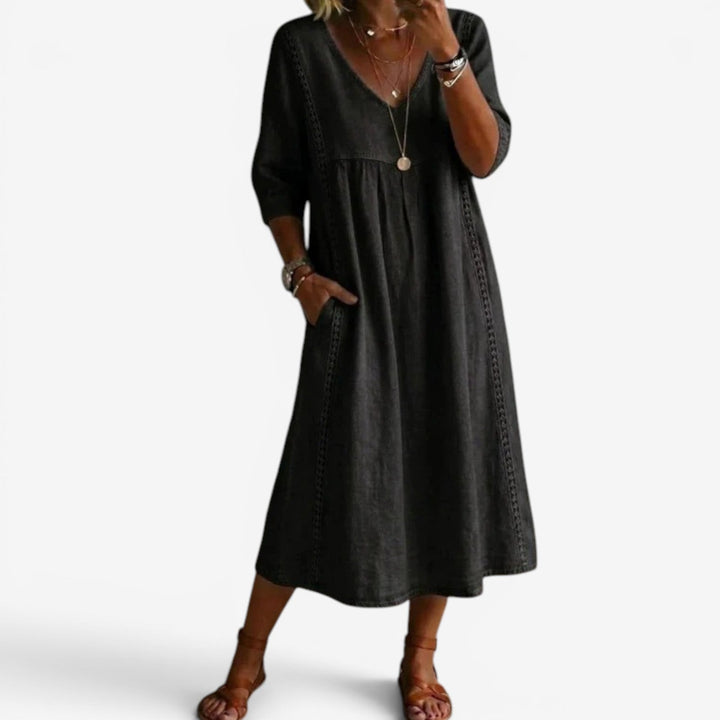 Carolline™ Summer Dress with Embroidery