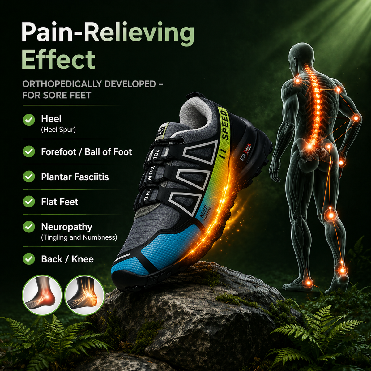 OrthoTrekk™ - Waterproof Ergonomic Hiking Shoes