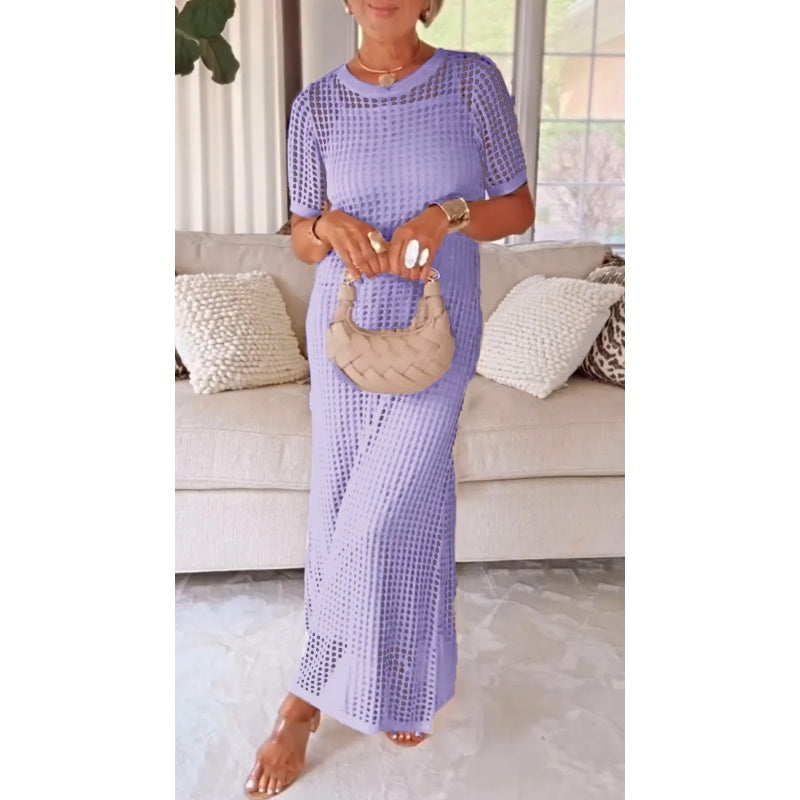 Elowira Layered Cut-Out Maxi Dress Set
